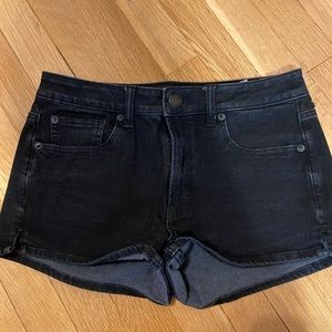 American Eagle black jean shorts